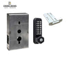 Codelocks CL255 Mechanical, Light Duty, Grade 2, Optional Finish, Tubular Mortise Latchbolt, Key Override Gate Box Kit