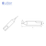 High Grade Carbide 1mm End Mill Cutter and Tracer for Bianchi - P-3897