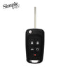 Simple Key Smart Key 5-Button Remote with Trunk & Remote Start 2010-2018 for Buick GMC and Chevrolet