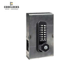 Codelocks CL255 Mechanical, Light Duty, Grade 2, Optional Finish, Tubular Mortise Latchbolt, Key Override Gate Box Kit