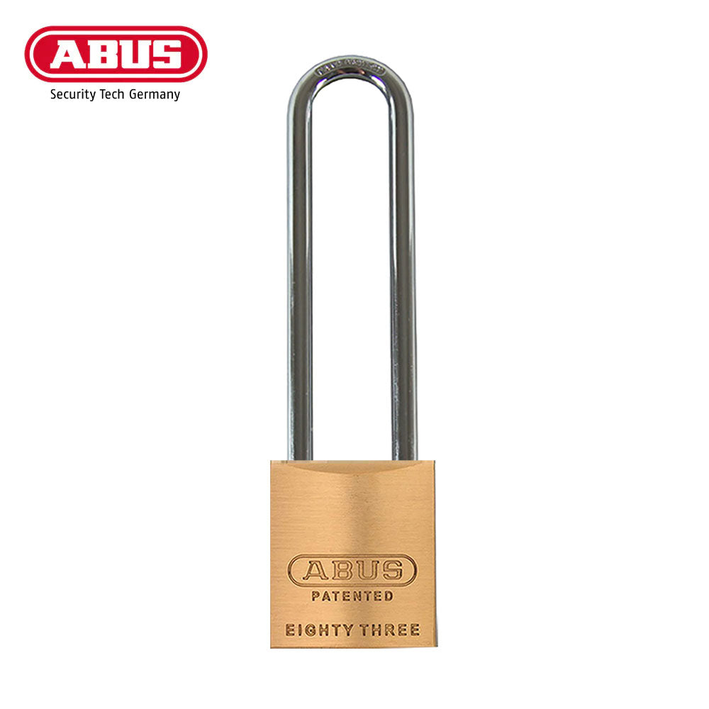 ABUS - 83/45 - Rekeyable Corrosion Resistant Brass Padlock with Optional Shackle Length and Optional Keyway - 1-53/64 Inch Width