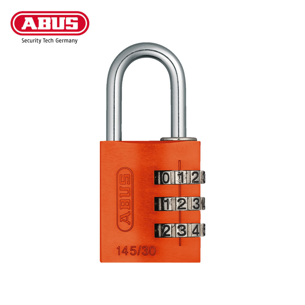 ABUS - 145/30 - Corrosion Resistant Solid Aluminum 3-Digit Code Combination Lock with Optional Finish