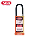 ABUS - 74MLB/40 - Key Retaining Vinyl Encased Solid Brass Padlock with Optional Keying and Optional Finish - 1-37/64 Inch Width