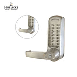 Codelocks CL615 Mechanical, Heavy Duty, Grade 2, Optional Finish, Optional Backset, Back to Back Tubular Latchbolt with Passage Function and Optional Cylinder Prep