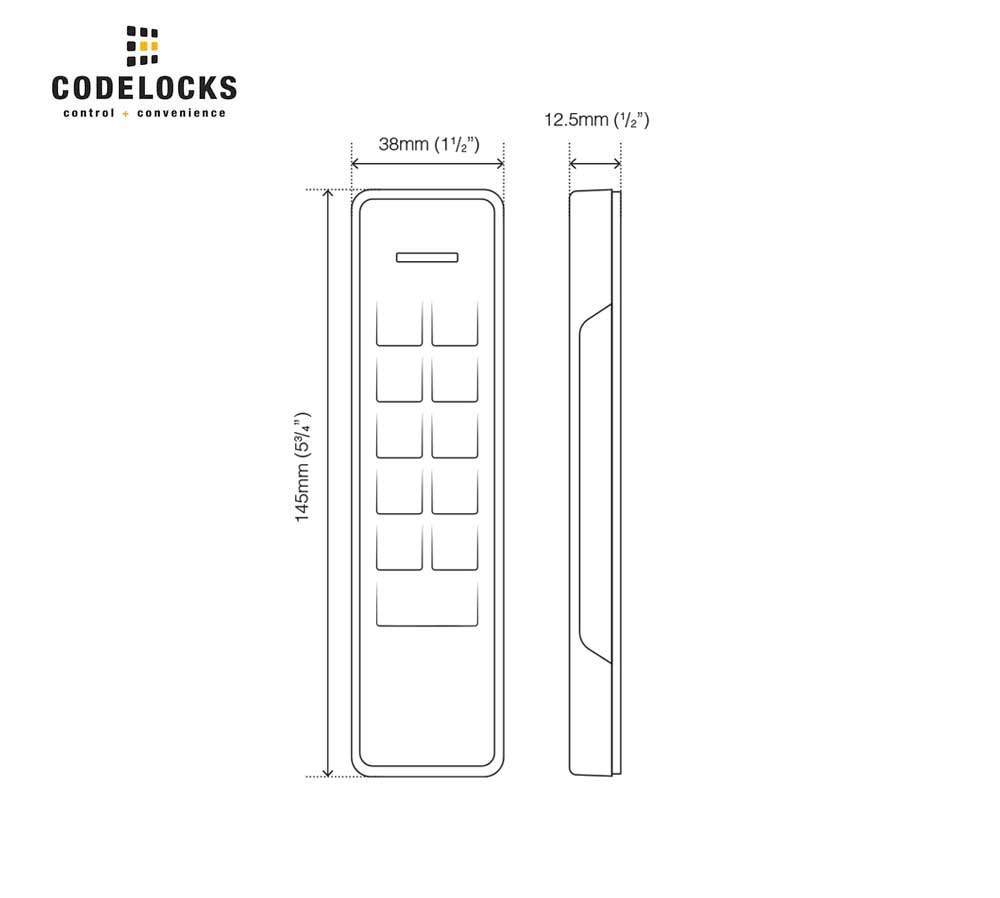 Codelocks KL1100 Optional Finish Electronic KitLock Keypad Locker Lock with Powered Latch