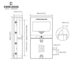 Codelocks KL1100 Optional Finish Electronic KitLock Keypad Locker Lock with Powered Latch