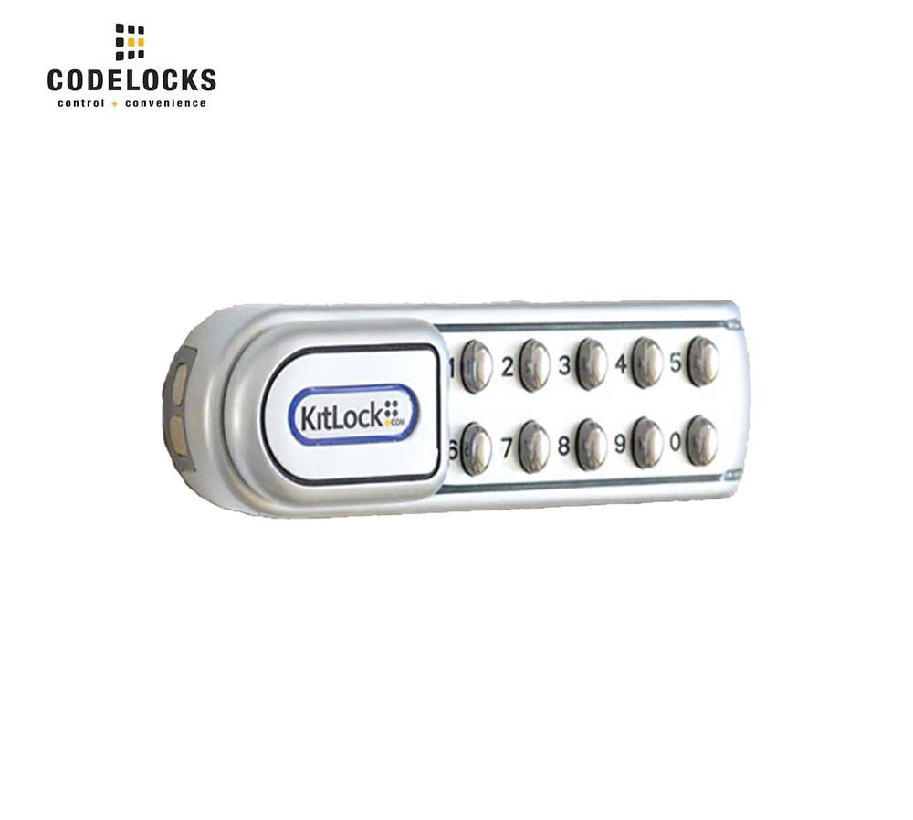 Codelocks KL1200 Electronic, Heavy Duty, Silver KitLock with Optional Handing