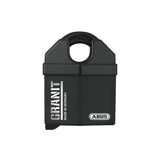 ABUS - 37/60 - Corrosion-proof High-security Black Granit Coated Steel Padlock with Shackle Guard and Optional Keying - 2-9/16 Inch Width