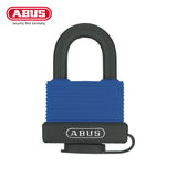 ABUS - 70IB/50 - Plastic Covered Extreme Weatherproof Rustproof Marine Grade Blue Brass Padlock with Optional Keying - 2-11/64 Inch Width