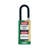 ABUS - 74MLB/40 - Key Retaining Vinyl Encased Solid Brass Padlock with Optional Keying and Optional Finish - 1-37/64 Inch Width