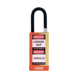 ABUS - 74MLB/40 - Key Retaining Vinyl Encased Solid Brass Padlock with Optional Keying and Optional Finish - 1-37/64 Inch Width