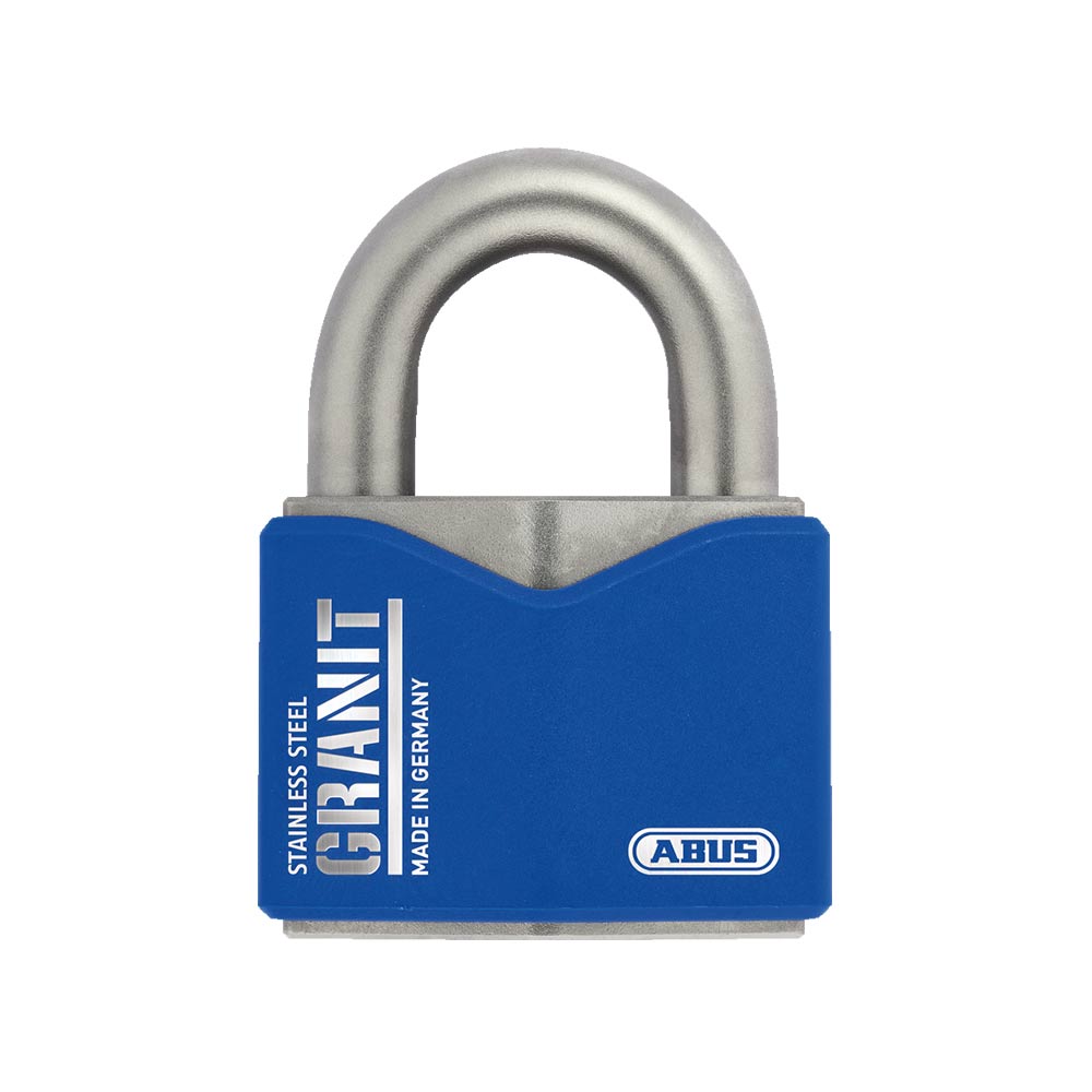 ABUS - 37ST/55 - Rekeyable Corrosion Resistant Blue Granit Coated Stainless Steel Padlock with Optional Keying - 2-7/16 Inch Width