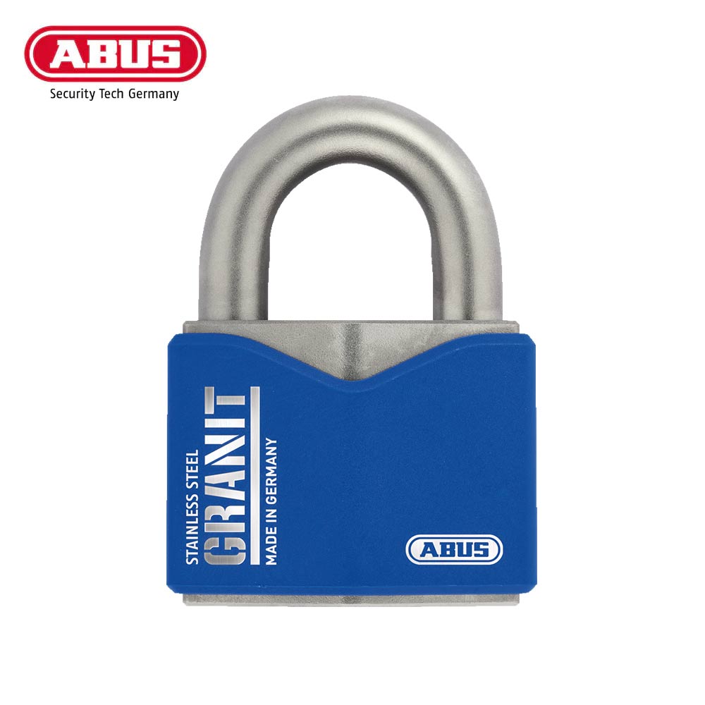 ABUS - 37ST/55 - Rekeyable Corrosion Resistant Blue Granit Coated Stainless Steel Padlock with Optional Keying - 2-7/16 Inch Width