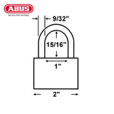 ABUS - 55MB/50 - Self-Locking Solid Brass Padlock with Optional Keying - 1-57/64 Inch Width