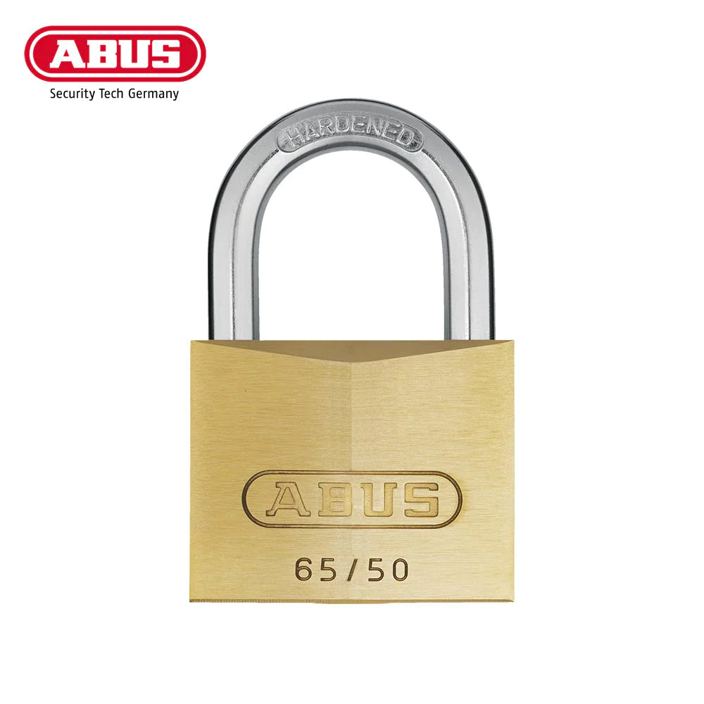 ABUS - 65/50 - Self-Locking Solid Brass Padlock - 1 31/32 Inch Width