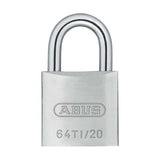 ABUS - 64TI/20 - Extreme Corrosion Resistant Double Bolted Titalium Padlock with Optional Keying - 25/32 Inch Width