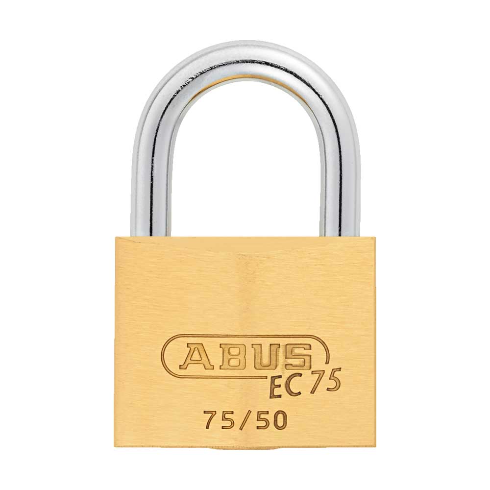 ABUS - 75/50 - Self-Locking Double Bolted Extreme Corrosion Resistant Brass Padlock with Optional Keying - 1-31/32 Inch Width