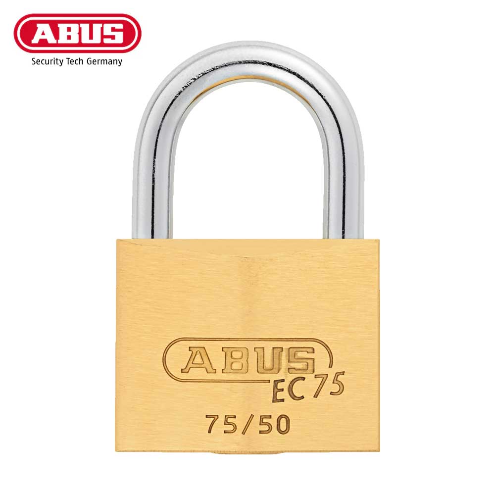 ABUS - 75/50 - Self-Locking Double Bolted Extreme Corrosion Resistant Brass Padlock with Optional Keying - 1-31/32 Inch Width