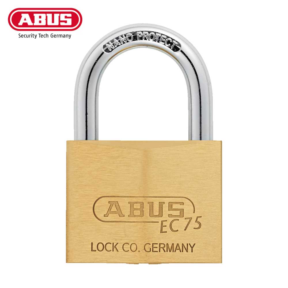 ABUS - 75/60 - Self-Locking Double Bolted Extreme Corrosion Resistant Brass Padlock with Optional Keying - 2-23/64 Inch Width