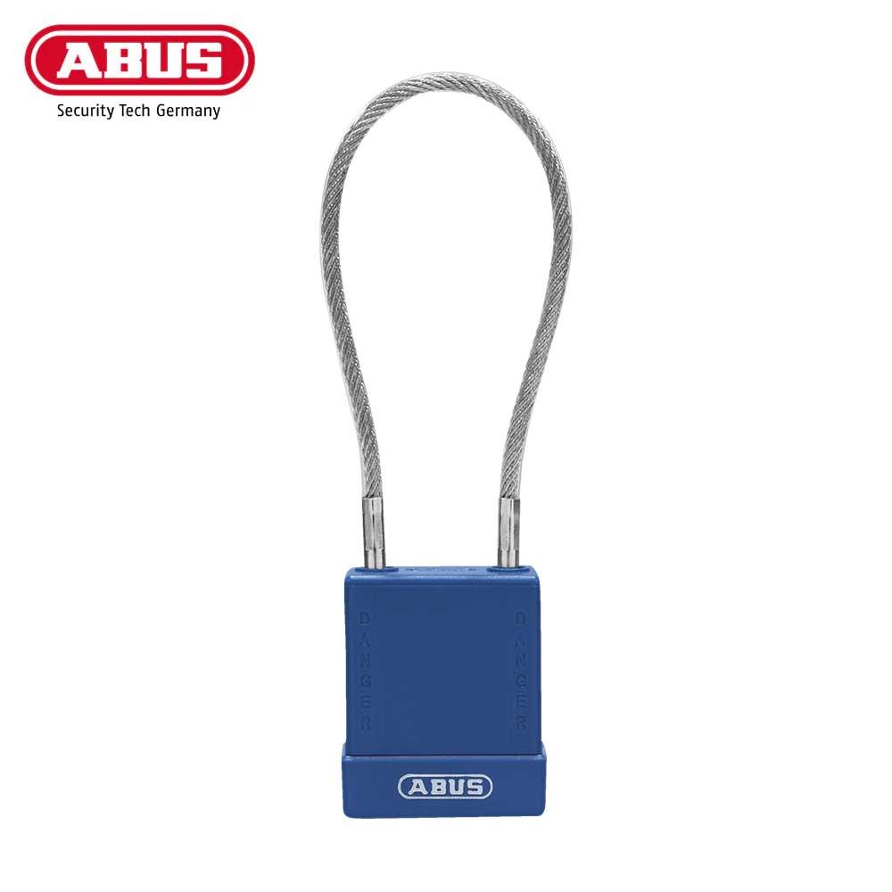 ABUS - 76/40CAB40 - Nylon-Covered Aluminum Core Padlock - 8 Inch Cable with Optional Keying and Optional Finish