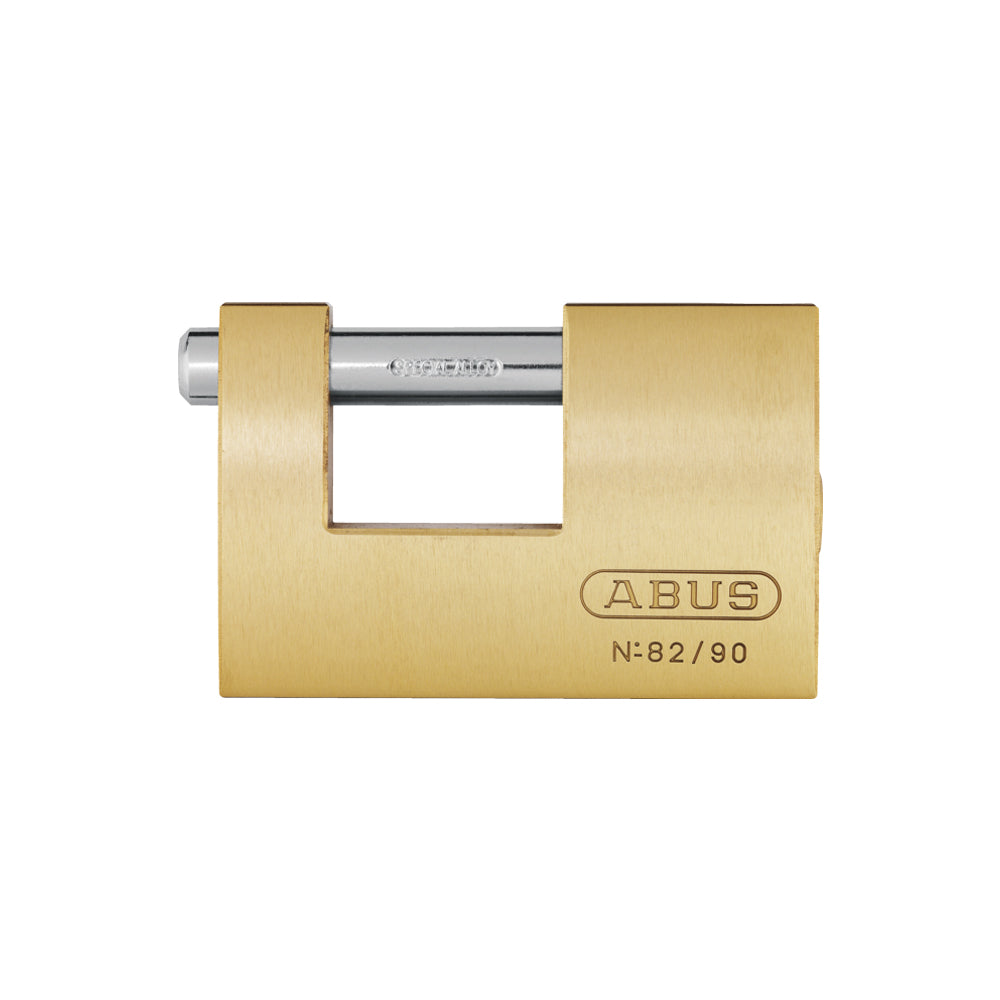 ABUS - 82/90 - Automatic Locking Brass Padlock with Optional Keying - 3 35/64 Inch Width