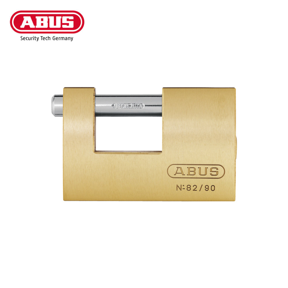 ABUS - 82/90 - Automatic Locking Brass Padlock with Optional Keying - 3 35/64 Inch Width