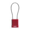 ABUS - 76/40CAB40 - Nylon-Covered Aluminum Core Padlock - 8 Inch Cable with Optional Keying and Optional Finish