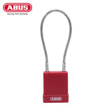 ABUS - 76/40CAB40 - Nylon-Covered Aluminum Core Padlock - 8 Inch Cable with Optional Keying and Optional Finish