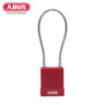 ABUS - 76/40CAB40 - Nylon-Covered Aluminum Core Padlock - 8 Inch Cable with Optional Keying and Optional Finish