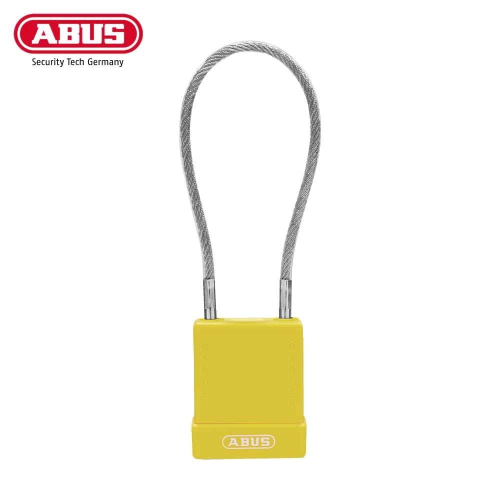 ABUS - 76/40CAB40 - Nylon-Covered Aluminum Core Padlock - 8 Inch Cable with Optional Keying and Optional Finish