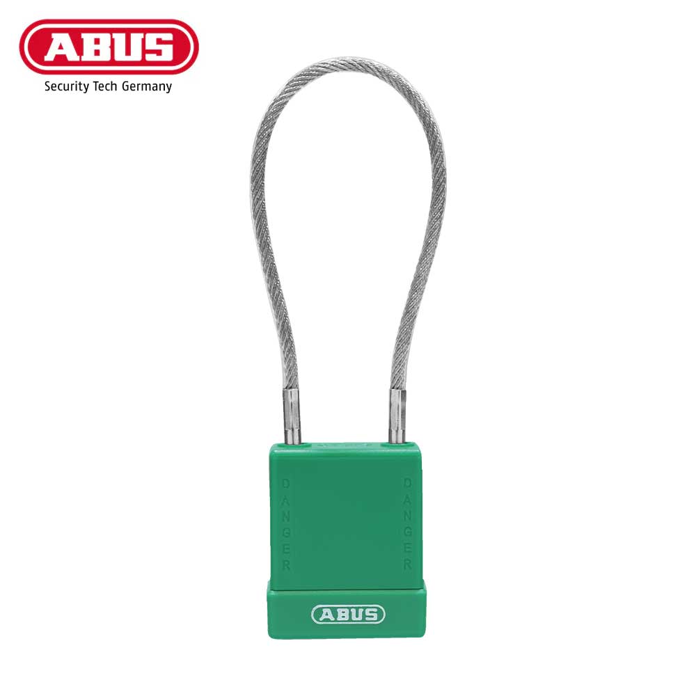 ABUS - 76/40CAB40 - Nylon-Covered Aluminum Core Padlock - 8 Inch Cable with Optional Keying and Optional Finish