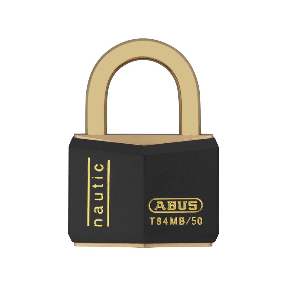 ABUS - T84MB/50 - Synthetic Coated Corrosion Resistant Solid Brass Padlock with Optional Keying - 2-3/32 Inch Width