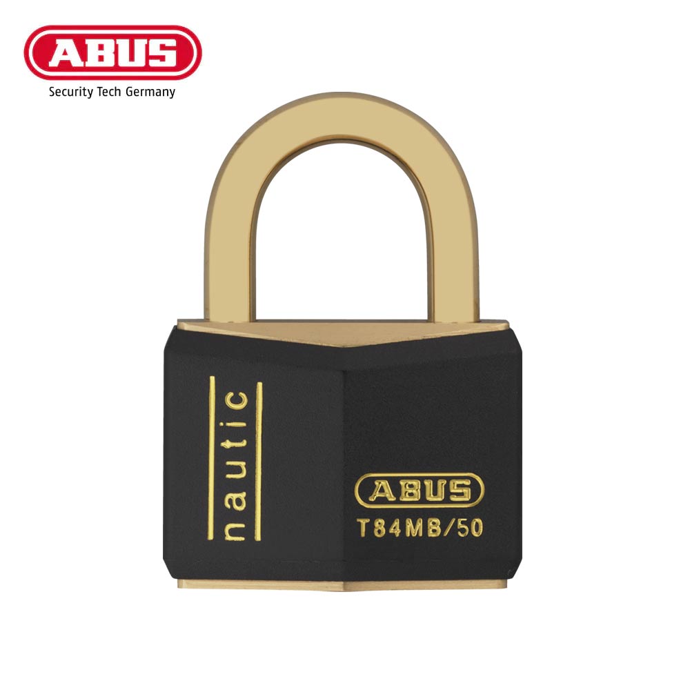 ABUS - T84MB/50 - Synthetic Coated Corrosion Resistant Solid Brass Padlock with Optional Keying - 2-3/32 Inch Width