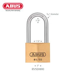 ABUS - 85/50HB80 - Extreme Corrosion Resistant Brass Padlock with Optional Keying - 1-31/32 Inch Width