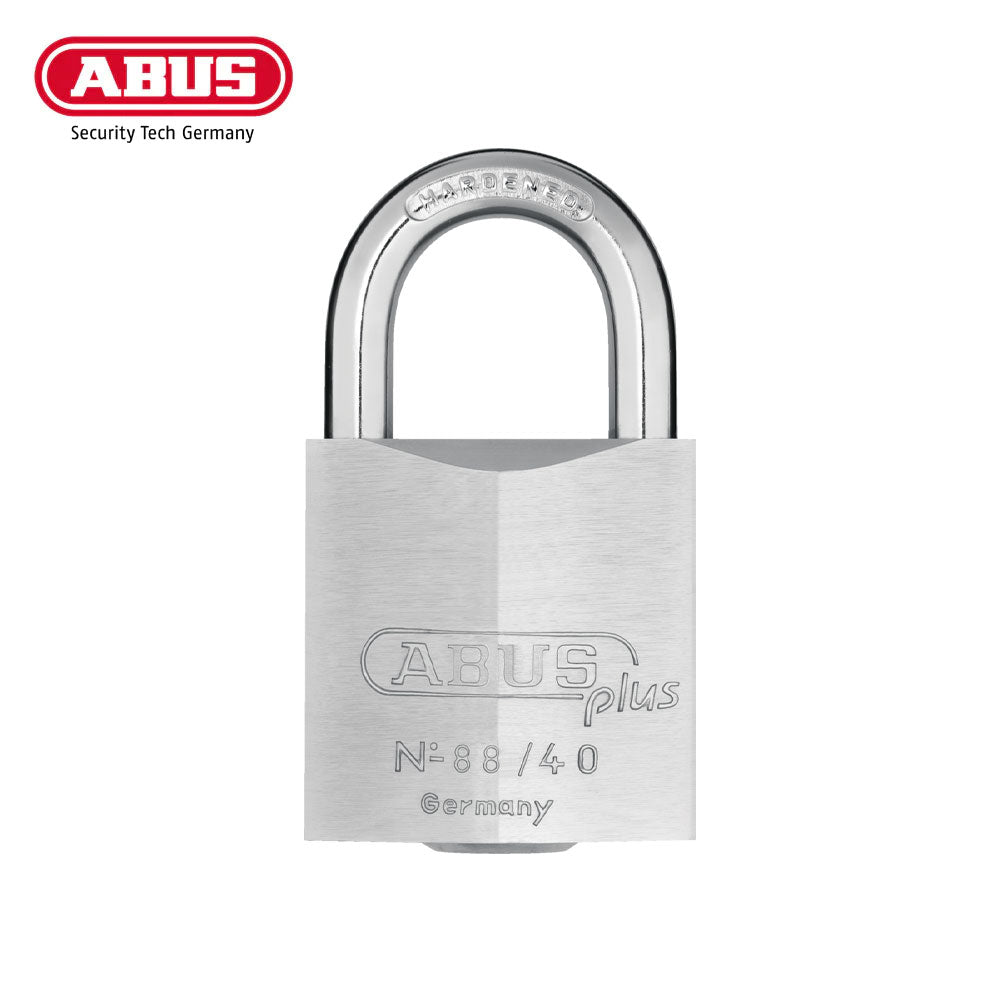 ABUS - 88/40 - Highly Secure Corrosion Resistant Chrome Plated Solid Brass Padlock with Optional Keying - 1-37/64 inch Width