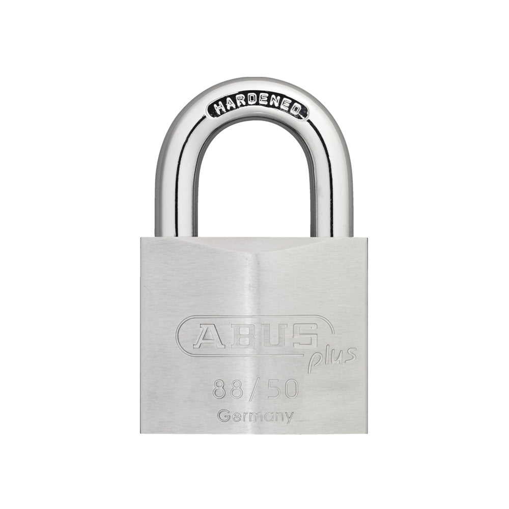 ABUS - 88/50 - Highly Secure Corrosion Resistant Chrome Plated Solid Brass Padlock with Optional Keying - 1-61/64 inch Width