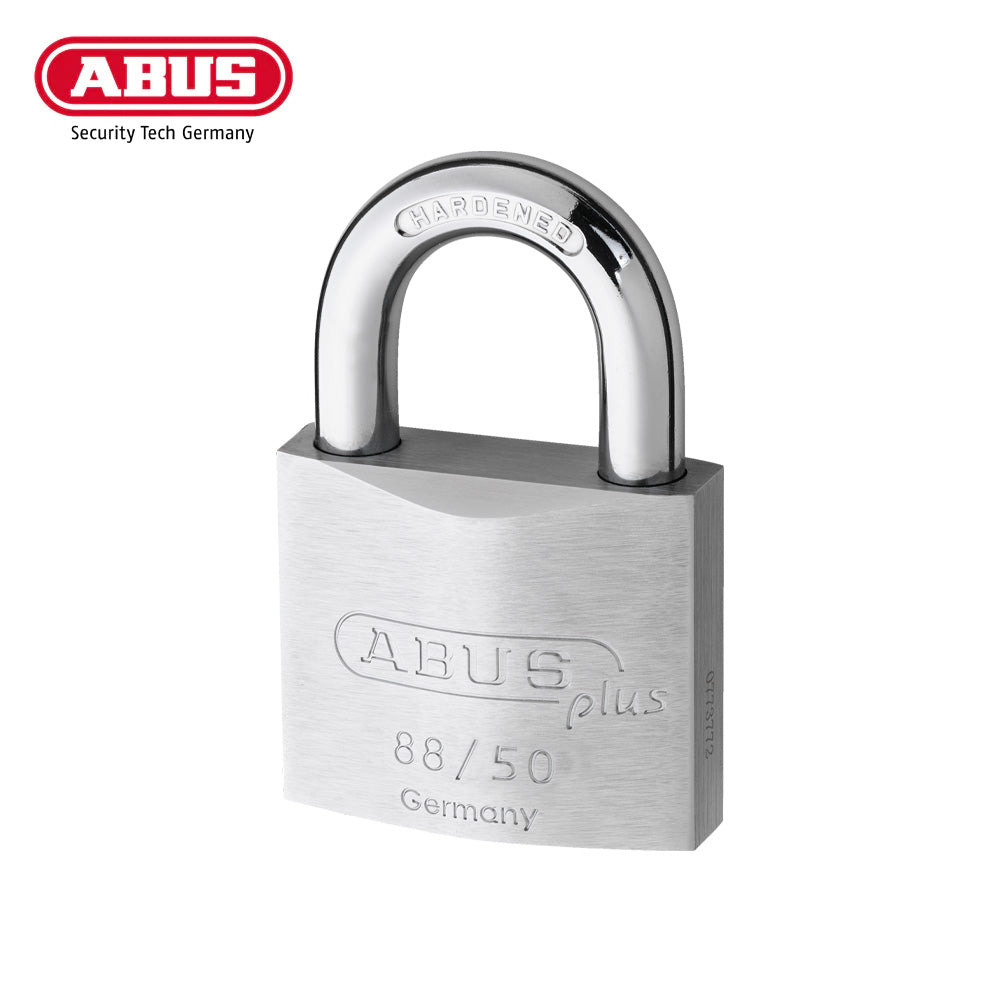 ABUS - 88/50 - Highly Secure Corrosion Resistant Chrome Plated Solid Brass Padlock with Optional Keying - 1-61/64 inch Width