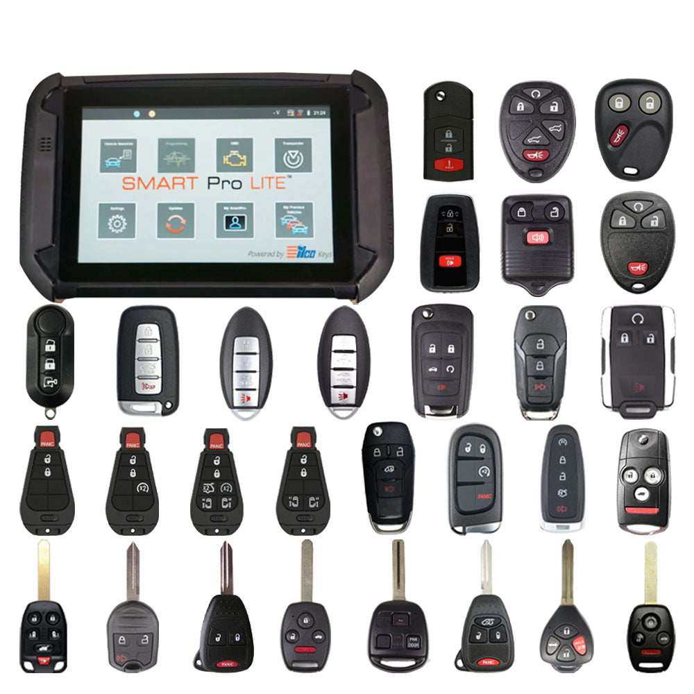 Complete Programming Bundle with ADVANCED DIAGNOSTICS Smart Pro Lite Programming Device and Various ILCO Look-alike Remotes