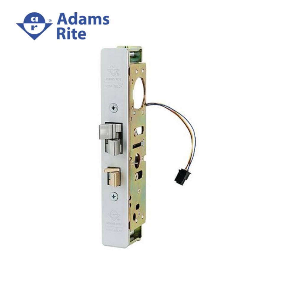 Adams Rite - 4300-20-101-628 - Steel Hawk Electrified Deadlatch with 31/32 Backset and Surface Strike - 628 (Satin Aluminum Clear Anodized Finish)