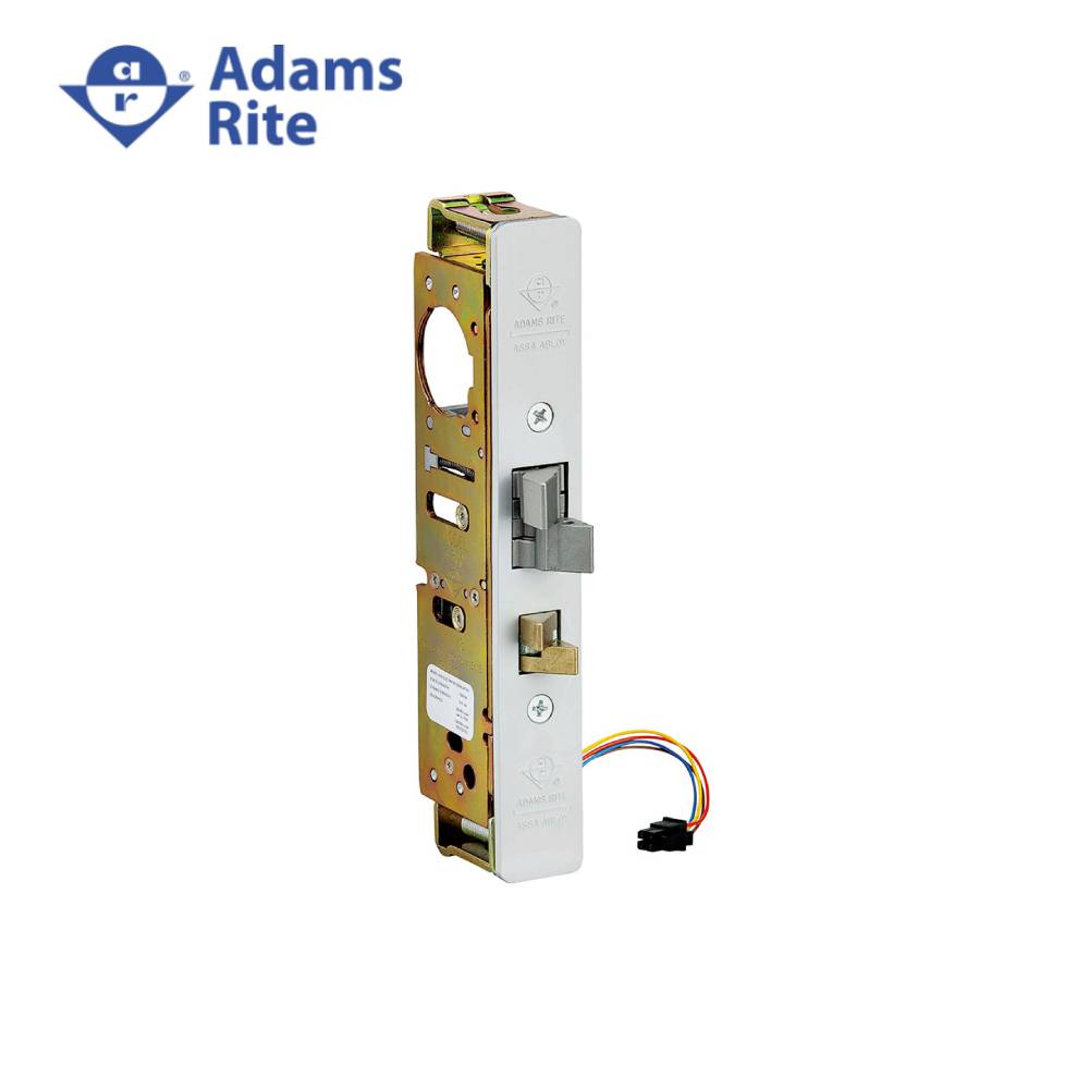 Adams Rite - 4300-30-101-628 - Steel Hawk Electrified Deadlatch with 1-1/8 Backset and Surface Strike - 628 (Satin Aluminum Clear Anodized Finish)