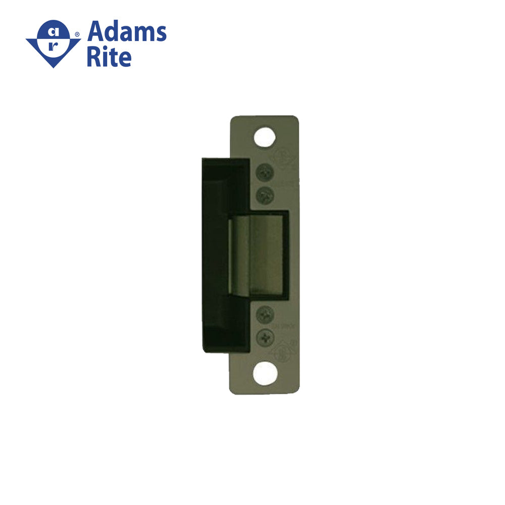 Adams Rite - 7130-310 - Door Electric Strike Standard/Fail Secure and 6-7/8 X 1-1/4 Flat Faceplate with Radius Corners - 12VDC - 313 (Dark Bronze Anodized Aluminum)