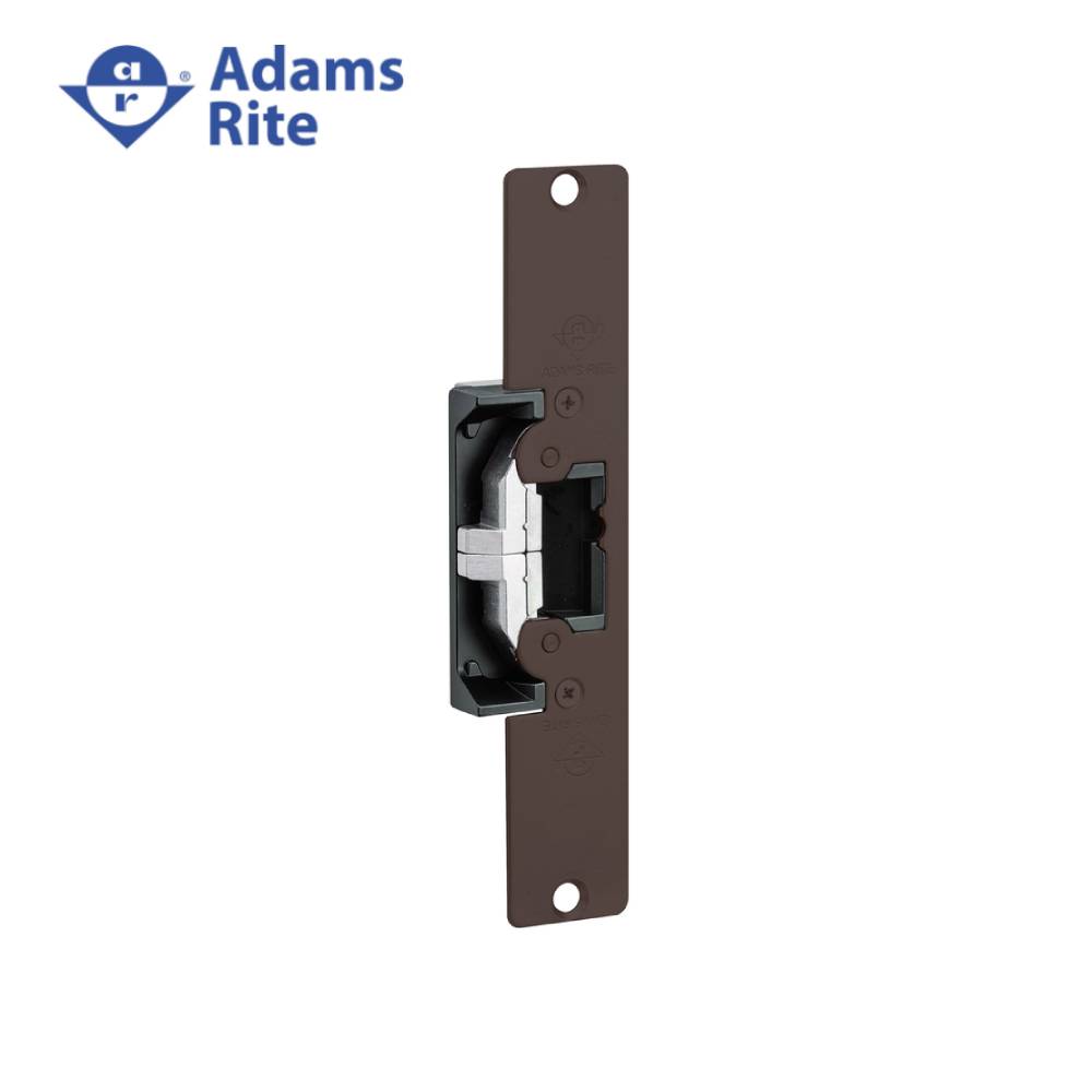 Adams Rite - 7410-313 - Electric Strike For Cylindrical Locks and 7-15/16 Faceplate with Radius Corners - 313 (Dark Bronze Anodized Aluminum)