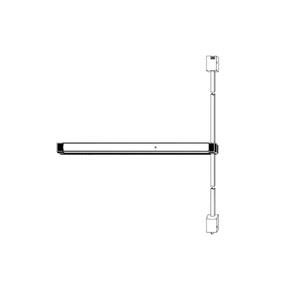 Adams Rite - 8200MLR - Narrow Stile Surface Vertical Rod Exit Device - Electric Dogging For Aluminum Applications - 36 - Grade 1 - US32D (Satin Stainless Steel Finish)