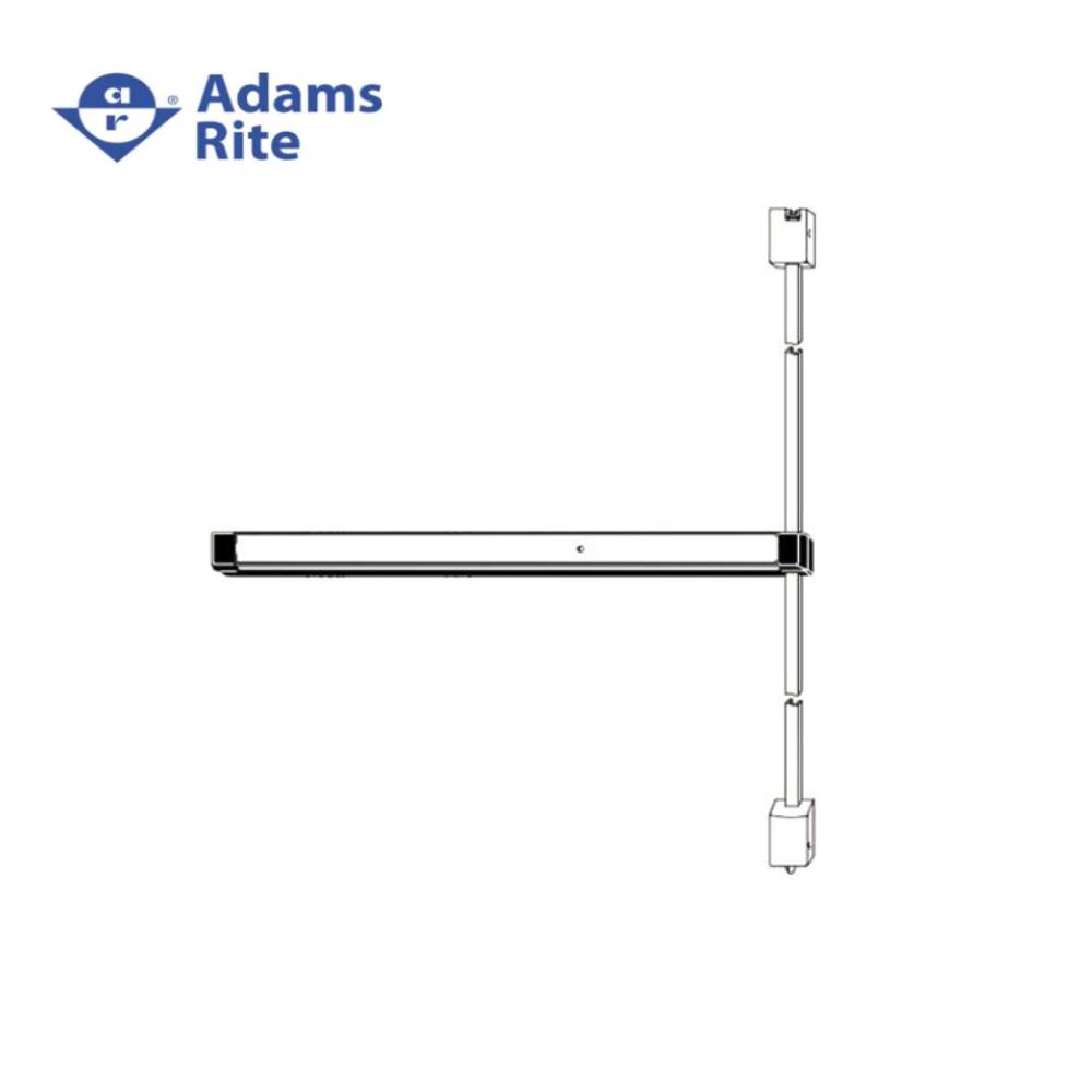 Adams Rite - 8200MLR - Narrow Stile Surface Vertical Rod Exit Device - Electric Dogging For Aluminum Applications - 36 - Grade 1 - US32D (Satin Stainless Steel Finish)