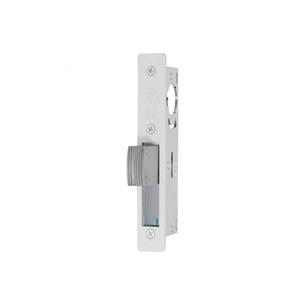 Adams Rite - MS1851S-310 - MS Deadlock Radius Faceplate with 1-1/8 Backset and Straight Bolt - 628 (Satin Aluminum Clear Anodized Finish)