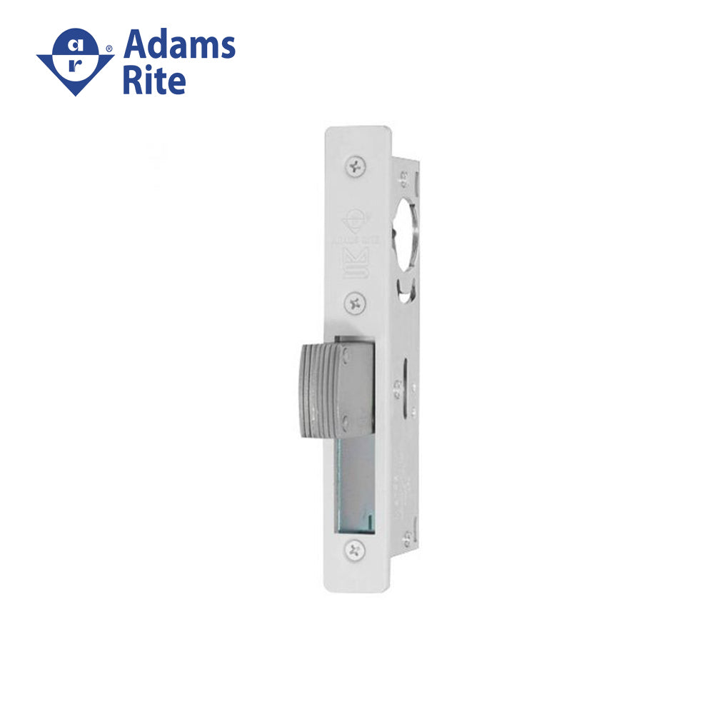 Adams Rite - MS1851S-310 - MS Deadlock Radius Faceplate with 1-1/8 Backset and Straight Bolt - 628 (Satin Aluminum Clear Anodized Finish)