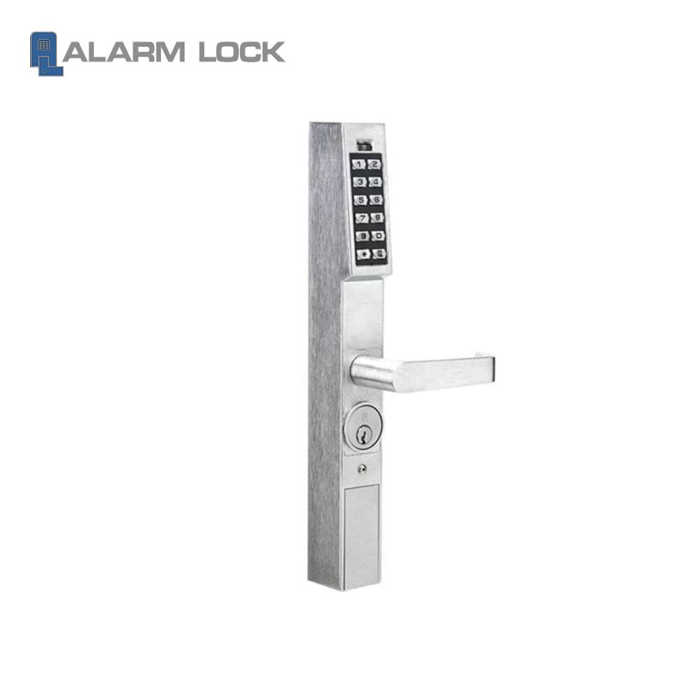 Alarm Lock - DL1200ET-26D - Trilogy Narrow Stile Pin Exit Trim Keypad Lever Lock - Grade 1 - Satin Chrome Finish