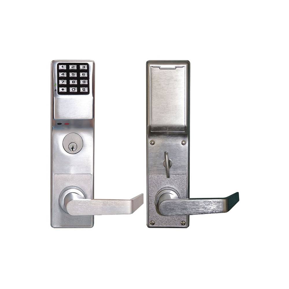 Alarm Lock - DL4500DBL-26D - Weatherproof Trilogy Digital Mortise Lock with Deadbolt and Privacy Feature Audit Trail - Left Hand Reversible - Satin Chrome Finish