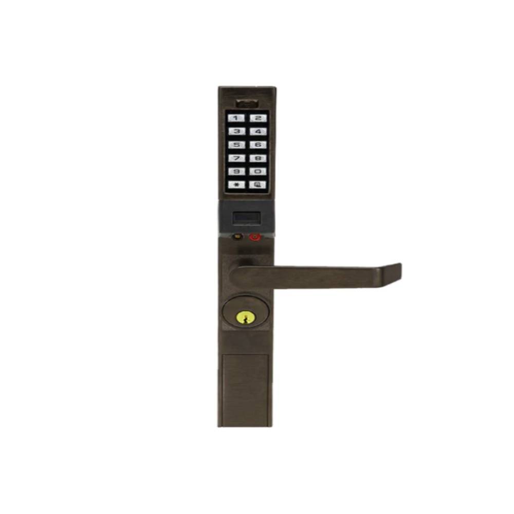 Alarm Lock - PDL1300-10B1 - Trilogy Narrow Stile Pin Keypad Lever Lock with Audit Trail - Oil Rubbed Bronze Finish