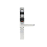 Alarm Lock - PDL1300-26D1 - Trilogy Narrow Stile Pin Keypad Lever Lock with Audit Trail - Satin Chrome Finish